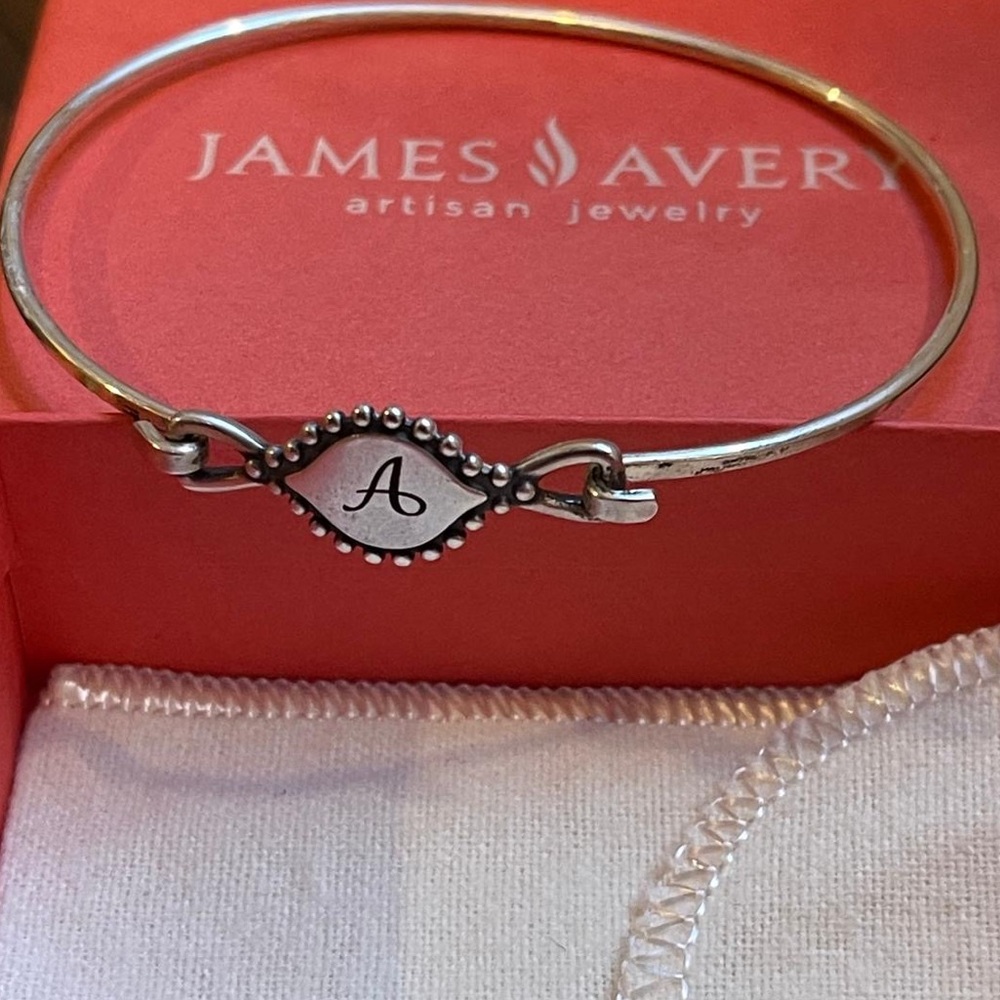 James Avery Beaded initial hook on bracelet